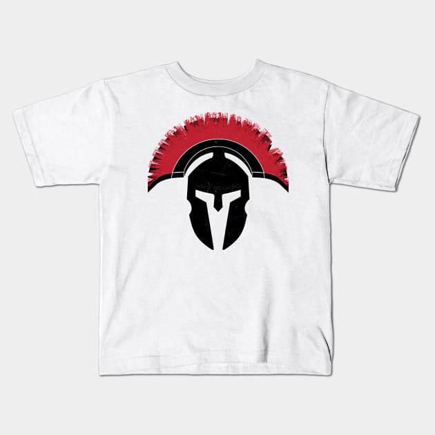 Spartan Warrior Kids T-Shirt by i4ni Studio
